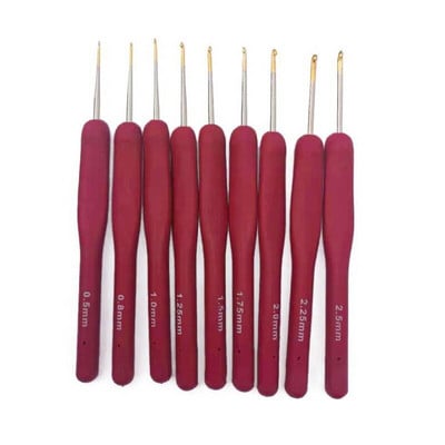 16 τμχ Βελονάκια λαβή βελόνες πλεξίματος Σετ βελονάκια πλεξίματος Καφέ Εργαλείο πλεξίματος Πουλόβερ βελόνα υψηλής ποιότητας ανθεκτικό