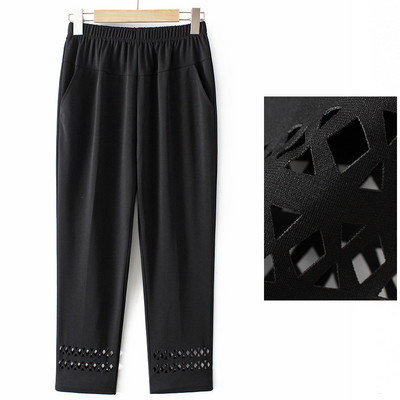 Μοντέρνο γυναικείο φαρδύ παντελόνι με ελαστική μέση και τσέπη