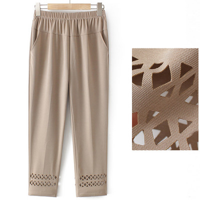 Μοντέρνο γυναικείο φαρδύ παντελόνι με ελαστική μέση και τσέπη