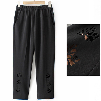 Μοντέρνο γυναικείο φαρδύ παντελόνι με ελαστική μέση και τσέπη