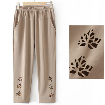 Μοντέρνο γυναικείο φαρδύ παντελόνι με ελαστική μέση και τσέπη