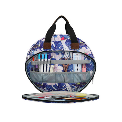 Τσάντα με νήμα Κεντήματος Τσάντα από σφένδαμο Στρογγυλή τσάντα κεντήματος Μπλε πλεκτή τσάντα για ράψιμο Αξεσουάρ ραπτικής πλεκτής κεντητικής προμήθειες Τσάντα αποθήκευσης