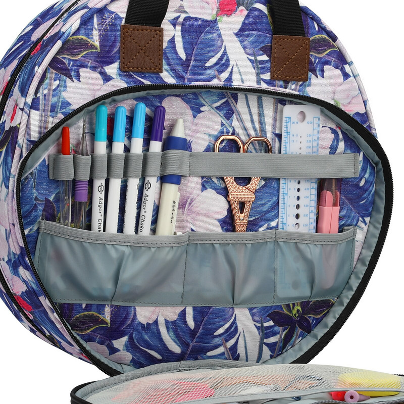 Τσάντα με νήμα Κεντήματος Τσάντα από σφένδαμο Στρογγυλή τσάντα κεντήματος Μπλε πλεκτή τσάντα για ράψιμο Αξεσουάρ ραπτικής πλεκτής κεντητικής προμήθειες Τσάντα αποθήκευσης