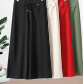 Γυναικείο παντελόνι με ψηλόμεσο φαρδύ πόδι