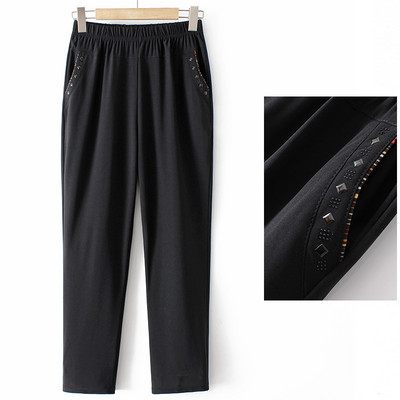 Casual γυναικείο παντελόνι με ελαστική μέση και τσέπη