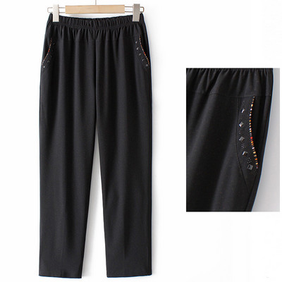 Casual γυναικείο παντελόνι με ελαστική μέση και τσέπη