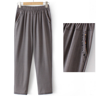 Casual γυναικείο παντελόνι με ελαστική μέση και τσέπη