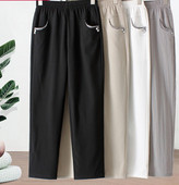 Pantaloni de dama cu elastic si buzunar