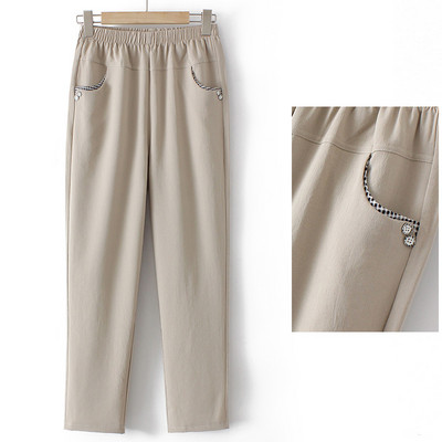 Pantaloni de dama cu elastic si buzunar