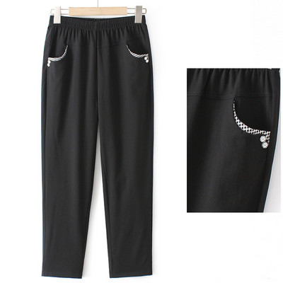 Pantaloni de dama cu elastic si buzunar