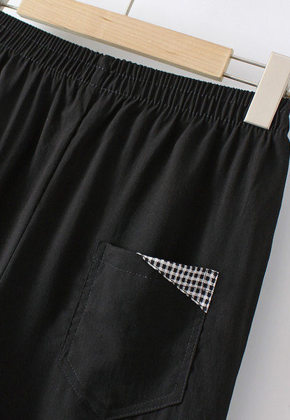 Pantaloni de dama cu elastic si buzunar