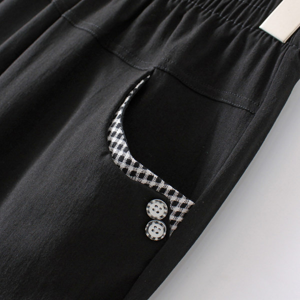 Pantaloni de dama cu elastic si buzunar