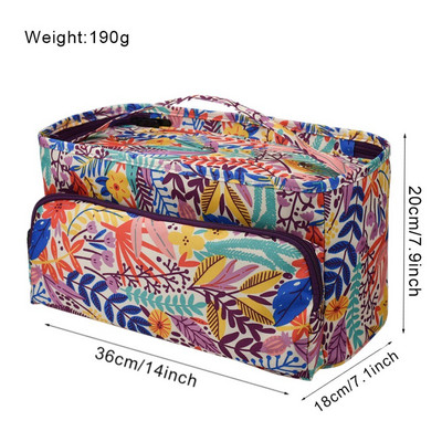 600D Oxford Cloth εκτύπωσης Μάλλινες κροσέ γάντζοι αποθήκευσης τσάντα τσάντα βελόνες πλεξίματος Κλωστή ραπτικής θήκης για νήματα