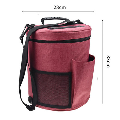 600D Oxford Cloth εκτύπωσης Μάλλινες κροσέ γάντζοι αποθήκευσης τσάντα τσάντα βελόνες πλεξίματος Κλωστή ραπτικής θήκης για νήματα