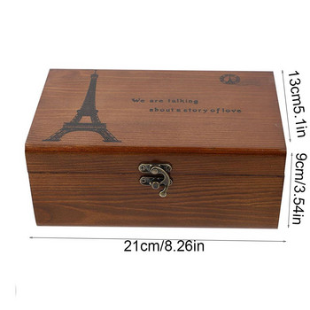 Ζεστό ξύλινο Vintage Κουτί με κλωστές βελόνες Οικιακό ράψιμο Άδειο καλάθι Θήκη αποθήκευσης με κλωστή βελόνα Organizer Εργαλεία κιτ ραπτικής DIY
