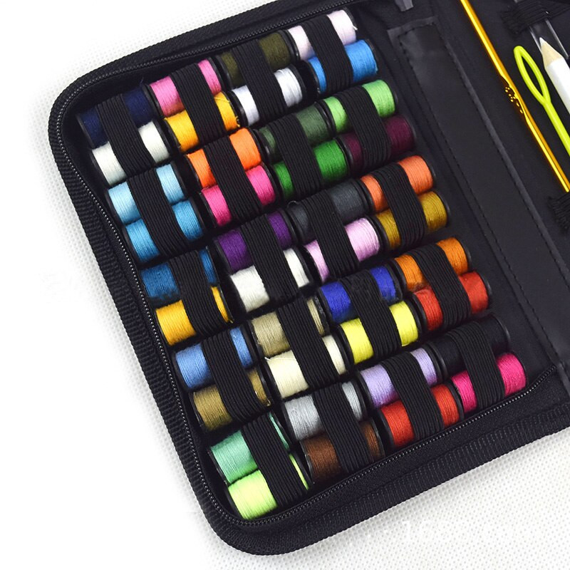 128 τμχ Σετ ραπτικής πλεξίματος Φορητό κουτί ραπτικής ταξιδιού Βελόνα με κλωστή Ραφή κέντημα Κιτ ραπτικής χειροτεχνίας Organizer Σετ ραπτικής