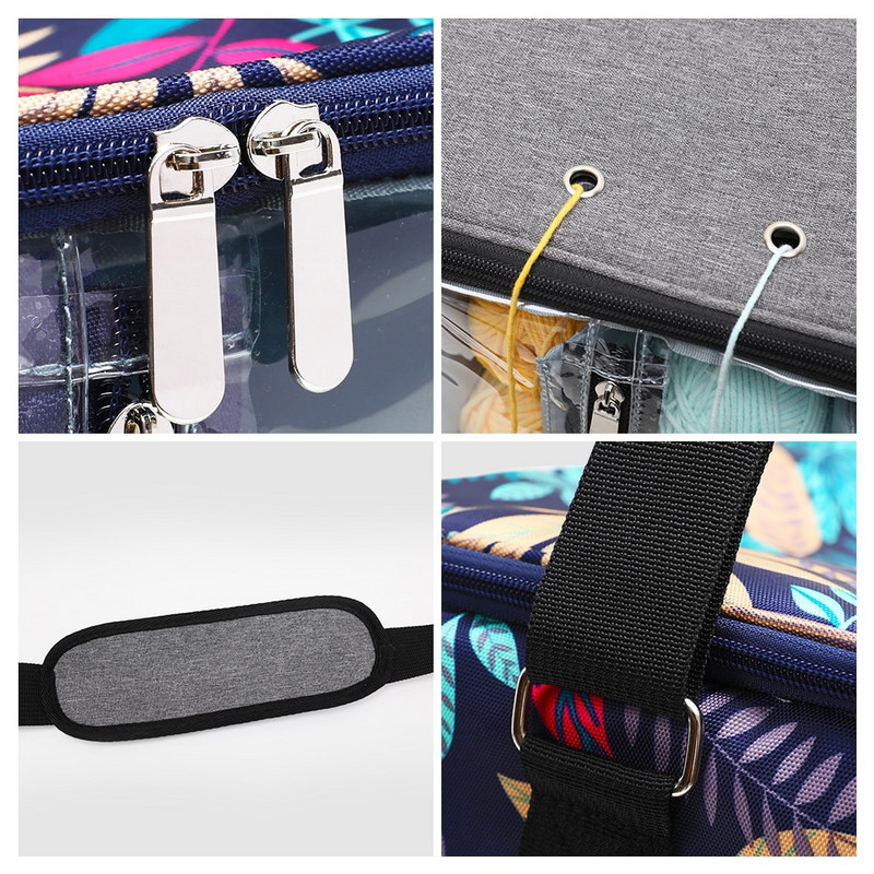 Fashion Μεγάλης χωρητικότητας Πολυλειτουργική Τσάντα ώμου Αξεσουάρ Εργαλείο ραψίματος Τσάντα αποθήκευσης Τσάντα Μάλλινη Τσάντα οργάνωσης ταξιδιού Τσάντα αποθήκευσης