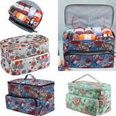 Fonaltároló táska Többfunkciós kötőtáska cérnához gyapjú fonalhoz horgolt tűhöz, rendező kellékek