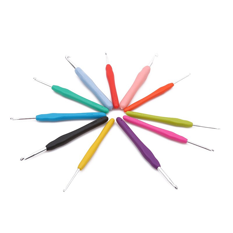 31 tk/komplekt värvilised heegelnõelad lõng kudumisvardad õmblustööriistade komplekt 11 segu 2 ~ 8 mm heegelnõelad lõng käsitöö kudumisriistad