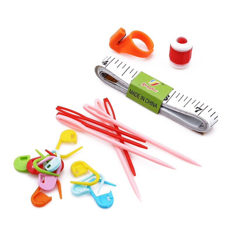 31 tk/komplekt värvilised heegelnõelad lõng kudumisvardad õmblustööriistade komplekt 11 segu 2 ~ 8 mm heegelnõelad lõng käsitöö kudumisriistad