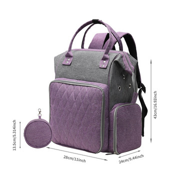 600D Oxford Платнена чанта-органайзер за плетене Раница Чанта за съхранение на прежди Сив цвят Голям капацитет Шевни аксесоари Чанти 2022