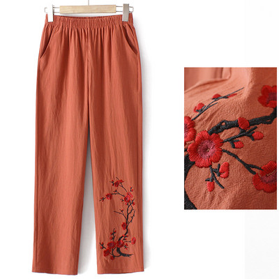 Ležerne ženske hlače - s vezom