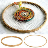 Στρογγυλό ξύλινο πλέξιμο αργαλειό Craft Weaving DIY Εργαλεία Κρεμαστό Μηχανή Σύνταξης