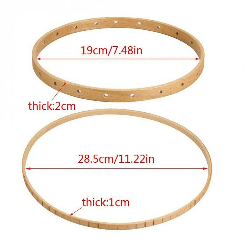 Στρογγυλό ξύλινο πλέξιμο αργαλειό Craft Weaving DIY Εργαλεία Κρεμαστό Μηχανή Σύνταξης