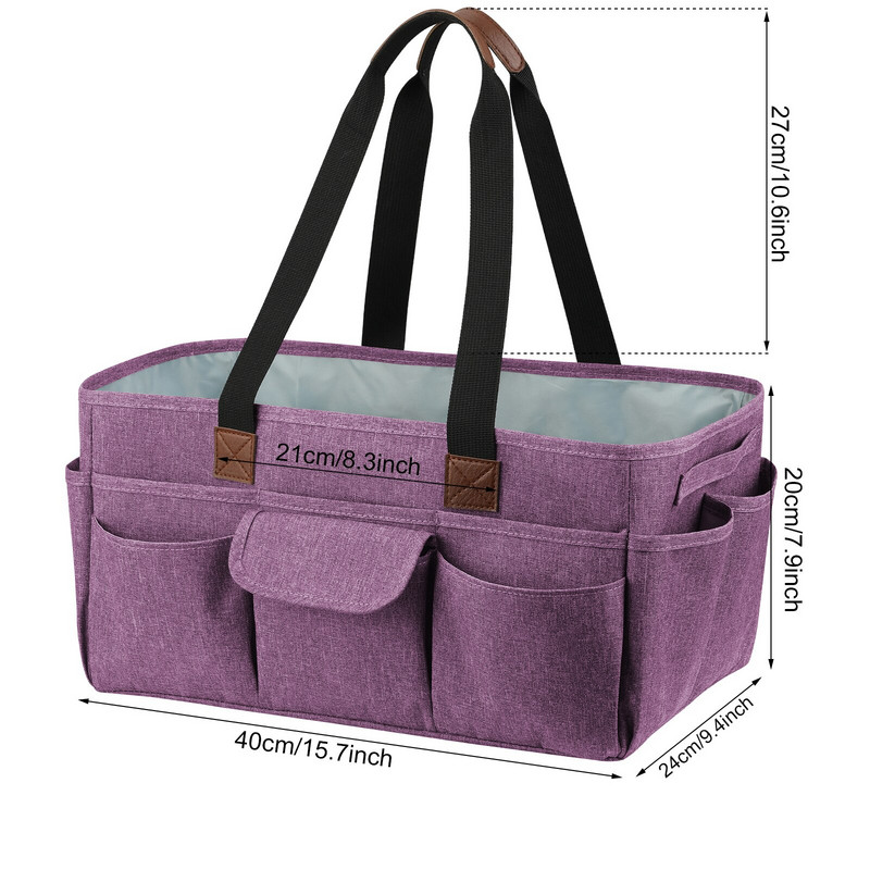 Τσάντα αποθήκευσης νήματος 2022 Πλεκτομηχανή τσάντα μπλούζας Μωβ Χρώμα βελονάκι Waterproff Τσάντα οργάνωσης για αξεσουάρ ραπτικής Γυναικείο δώρο