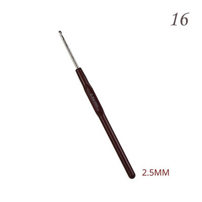 1/16 τμχ Πλαστική λαβή Βελονάκια λαβή Σετ βελόνες πλεξίματος Πλεκτά και πλεκτά 0,5mm-2,5mm 16 Μέγεθος