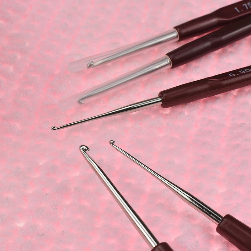 1/16 τμχ Πλαστική λαβή Βελονάκια λαβή Σετ βελόνες πλεξίματος Πλεκτά και πλεκτά 0,5mm-2,5mm 16 Μέγεθος