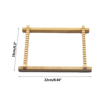 Дървени плетива Тъкачен стан Комплект прежди за гоблени Ръчна машина Направи си сам Ръчно изработен инструмент за начинаещи Деца Възрастни Родител-дете
