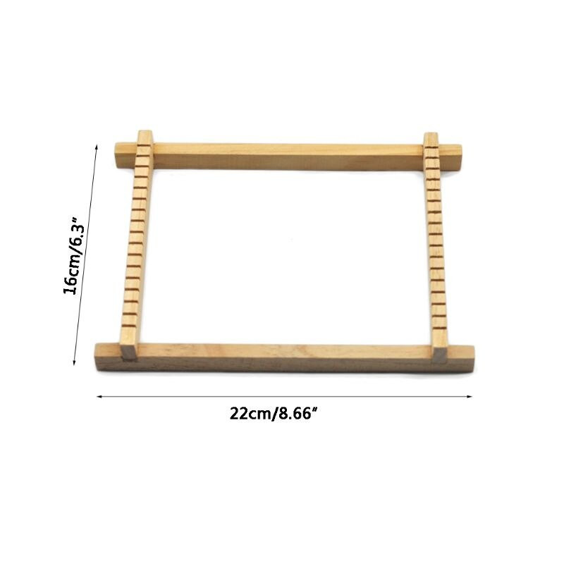 Drvo Pletenje Tkalački stan Komplet pređe za tapiserije Ručni tkalački stroj DIY ručno izrađeni alat za početnike Djecu Odrasle Roditelj-dijete