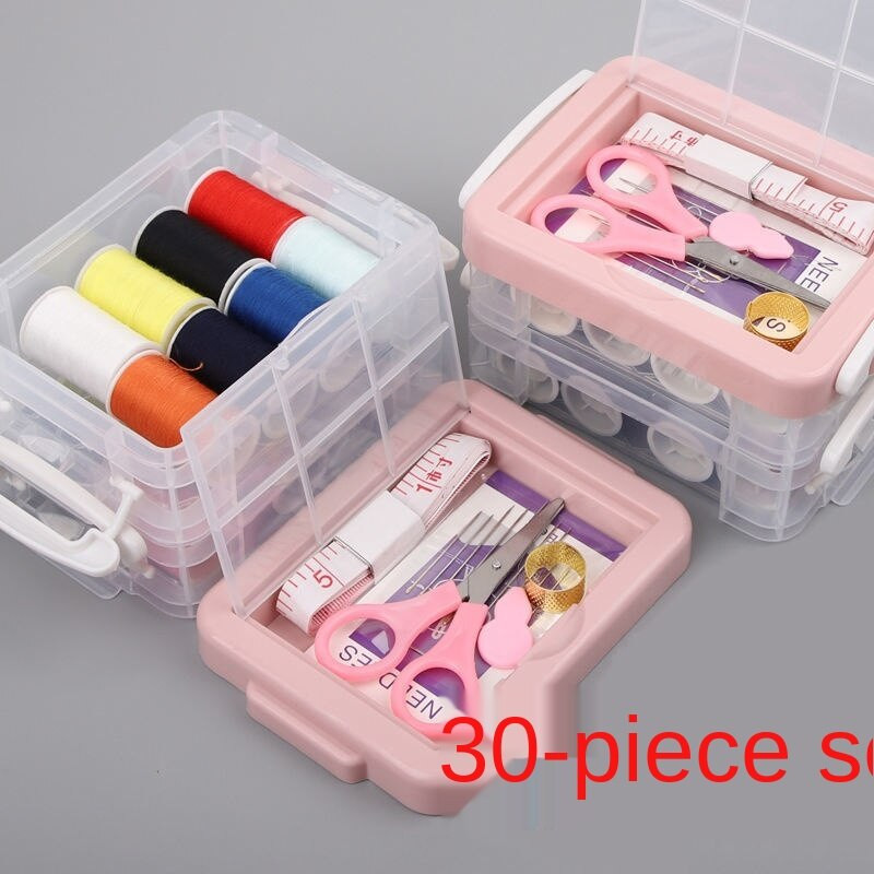 Cutie de depozitare ață de cusut transparentă din plastic Bobine de artizanat Suport container de depozitare Carcasă de organizare Accesorii pentru ace de tricotat