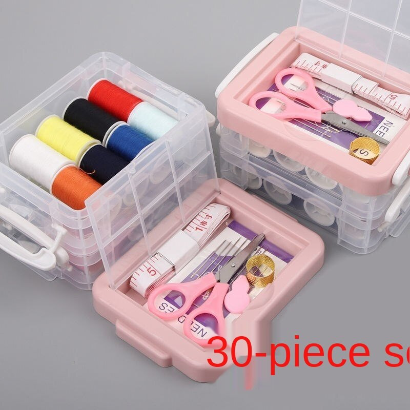 Cutie de depozitare ață de cusut transparentă din plastic Bobine de artizanat Suport container de depozitare Carcasă de organizare Accesorii pentru ace de tricotat