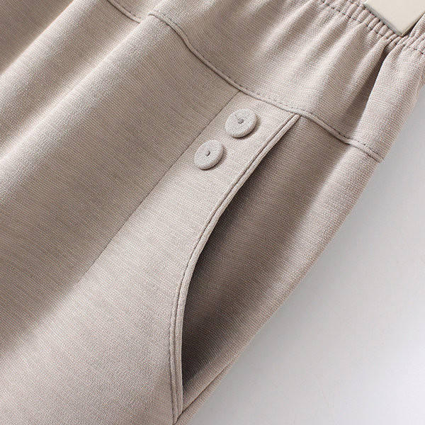 Naiste vabaajapüksid kõrge elastse vöökohaga