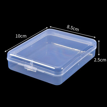 6 бр./компл. Пластмасова прозрачна кутия за съхранение на бижута Калъф за органайзер за хапчета за чипове Nail Art Контейнер за батерии Аксесоари за шиене