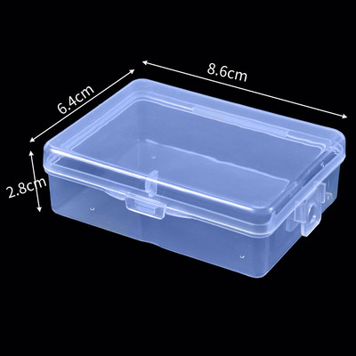 6 τμχ /σετ Πλαστικό διαφανές κουτί αποθήκευσης Κοσμήματα Pill Organizer Θήκη Nail Art Δοχείο ραπτικής μπαταρίας
