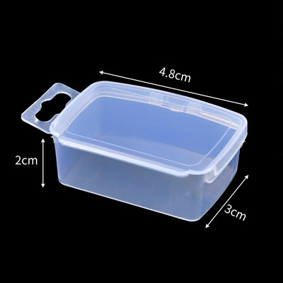 6 τμχ /σετ Πλαστικό διαφανές κουτί αποθήκευσης Κοσμήματα Pill Organizer Θήκη Nail Art Δοχείο ραπτικής μπαταρίας