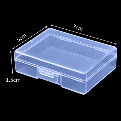 6 τμχ /σετ Πλαστικό διαφανές κουτί αποθήκευσης Κοσμήματα Pill Organizer Θήκη Nail Art Δοχείο ραπτικής μπαταρίας