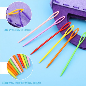 RORGETO Многоразмерен комплект куки за плетене на една кука Пластмасови алуминиеви игли за плетене Weave Craft Pin With Needle Cap Комплект инструменти за шиене