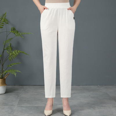 Casual γυναικείο παντελόνι με ελαστική μέση