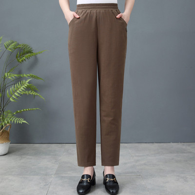 Casual γυναικείο παντελόνι με ελαστική μέση