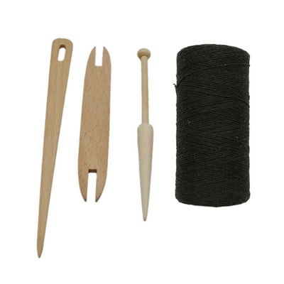 4tk/komplekt naturaalne puidust süstikvarraste varraste kudumine kangastelgedega lõimelõng DIY käsitöö E56C