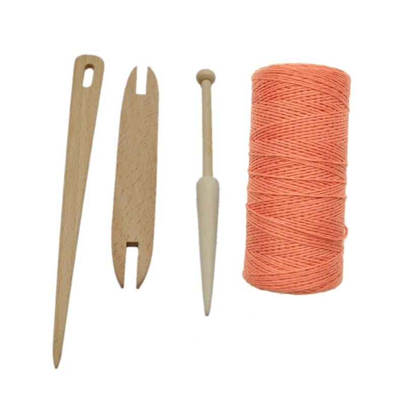 4tk/komplekt naturaalne puidust süstikvarraste varraste kudumine kangastelgedega lõimelõng DIY käsitöö E56C