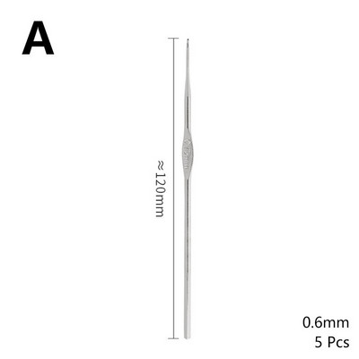 Βελόνα για βελονάκι 5 τμχ 0,6mm-2,5mm Μικρολεπτό γάντζο δαντέλας Βελόνες πλεξίματος και βελονάκι DIY Πλεκτά στο χέρι Αξεσουάρ ραπτικής