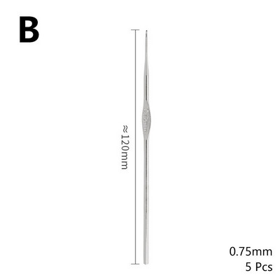 Βελόνα για βελονάκι 5 τμχ 0,6mm-2,5mm Μικρολεπτό γάντζο δαντέλας Βελόνες πλεξίματος και βελονάκι DIY Πλεκτά στο χέρι Αξεσουάρ ραπτικής