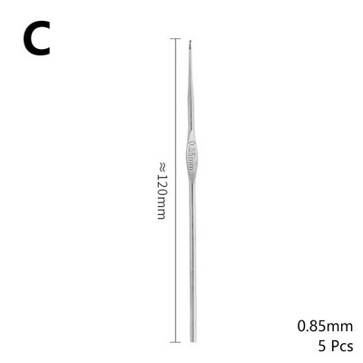Βελόνα για βελονάκι 5 τμχ 0,6mm-2,5mm Μικρολεπτό γάντζο δαντέλας Βελόνες πλεξίματος και βελονάκι DIY Πλεκτά στο χέρι Αξεσουάρ ραπτικής