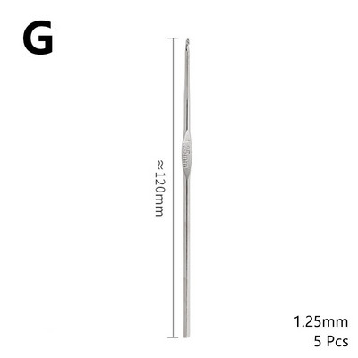 Βελόνα για βελονάκι 5 τμχ 0,6mm-2,5mm Μικρολεπτό γάντζο δαντέλας Βελόνες πλεξίματος και βελονάκι DIY Πλεκτά στο χέρι Αξεσουάρ ραπτικής