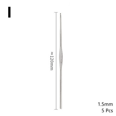 Βελόνα για βελονάκι 5 τμχ 0,6mm-2,5mm Μικρολεπτό γάντζο δαντέλας Βελόνες πλεξίματος και βελονάκι DIY Πλεκτά στο χέρι Αξεσουάρ ραπτικής